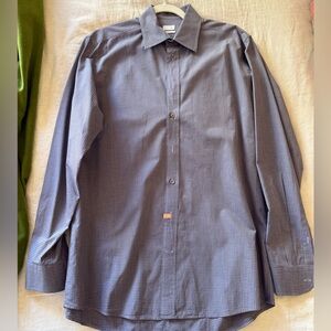 Luciano Barbera Lavender Plaid Shirt